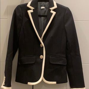 J. Crew black jacket with white trim